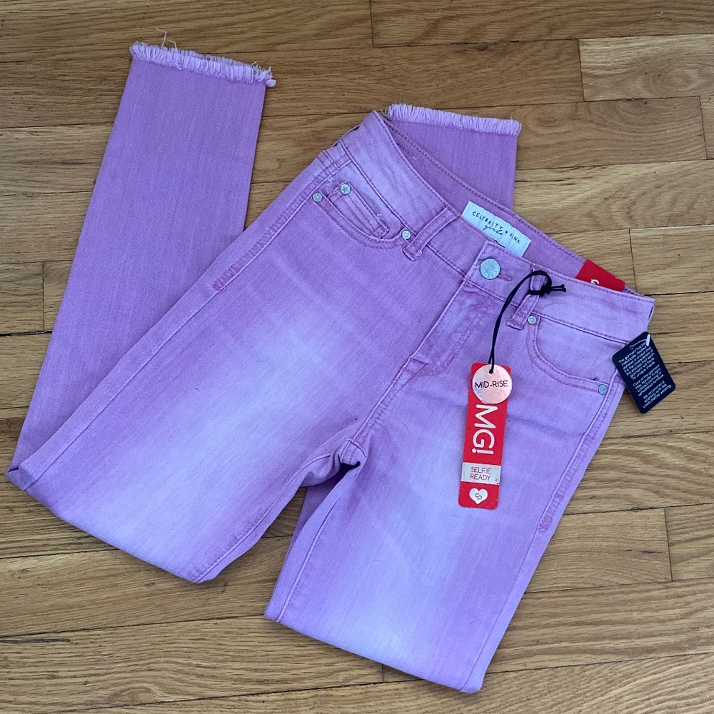 Celebrity Pink Girls  Lavender Mid-rise Ankle Skinny Size 10 NWT